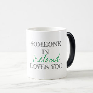 Modern Typography Somebody in LOCATION Loves You Magic Mug