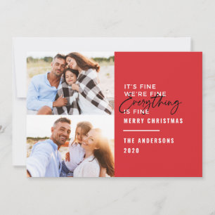 Modern typography still home for the holidays holiday card