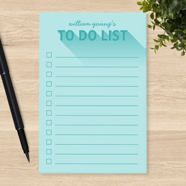 Modern Typography Teal To Do List Post-it Notes (Creator Uploaded)