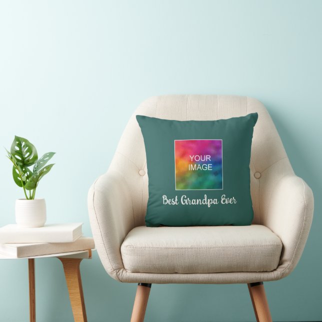 Modern Typography Template Best Grandpa Ever Cushion (Chair)