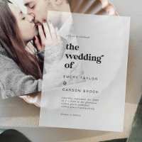 Modern Typography Unique Vintage Retro Wedding