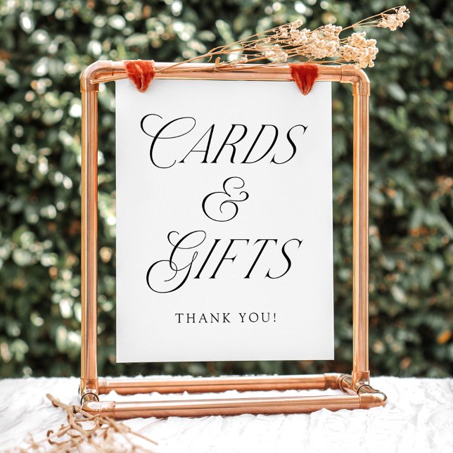 Modern Typography Wedding Cards and Gifts Sign (Creator Uploaded)