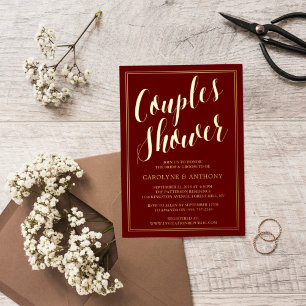 Modern Typography Wedding Couples Shower Real