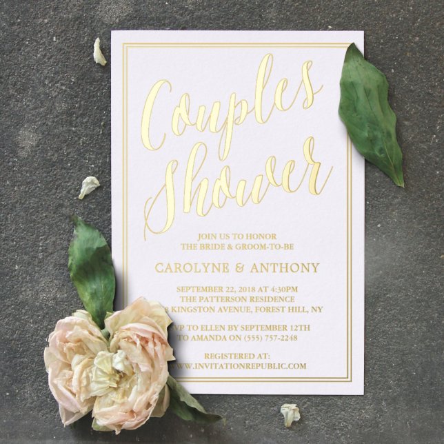 Modern Typography Wedding Couples Shower Real (Creator Uploaded)