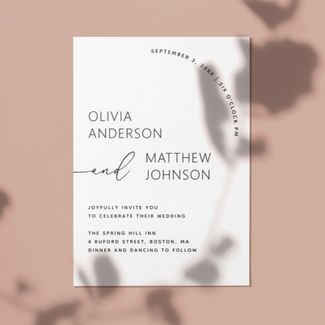 Modern Typography Wedding | Elegant Contemporary Invitation (Creator Uploaded)