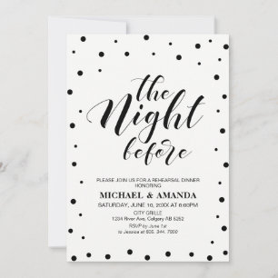 Modern Typography Wedding Rehearsal Dinner Card