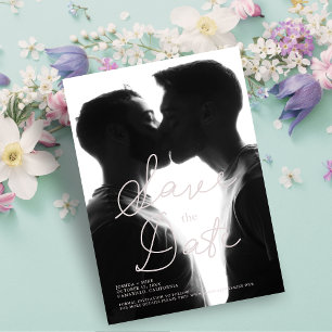 Modern Typography with Romantic Gay Couple