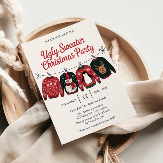 Modern Ugly Sweater Christmas Party  Invitation (Creator Uploaded)