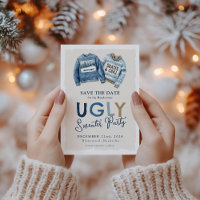 Modern Ugly Sweater Party Save the Date