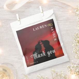 Modern Ultra Chic Minimal Photo Wedding Favour Bags