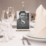 Modern Ultra Chic Minimal Photo Wedding Table Number<br><div class="desc">Picture Perfect Seating: Modern Photo Wedding Table Numbers Guide your guests effortlessly with the "Modern Ultra Chic Minimal Photo Wedding Table Numbers" from Visual Studio on Zazzle! This captivating design features your modern and elegant personalised photo as the backdrop, creating a romantic and unique way to personalise your wedding tables....</div>