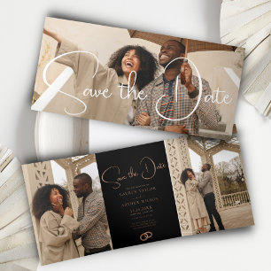 Modern Ultra Chic Minimal Save The Date Photo Card