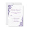 Modern Ultra Violet Lace Wedding RSVP Invite