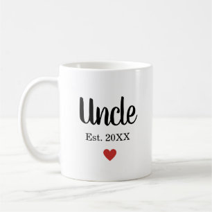Modern Uncle Established Year Little Heart Coffee Mug