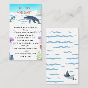 Modern Under the Sea Watercolor Baby Shower Enclosure Card