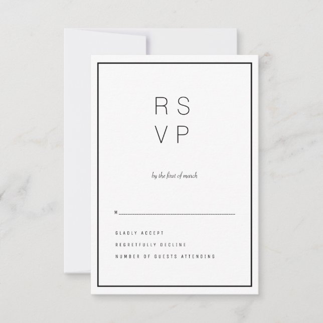 Modern Unica RSVP Card (Front)