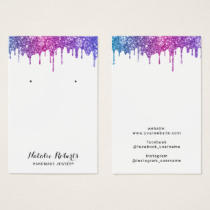 Modern Unicorn Glitter Drips Earring Display