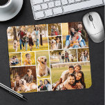 Modern Unique 12 Photo Collage Mouse Mat<br><div class="desc">Create a photo collage mouse pad utilising this easy-to-upload photo collage template featuring 12 pictures in various shapes and sizes, both horizontal and vertical to accommodate a wide variety of photo subjects. Add text as an overlay to personalise with a name or other custom text by clicking EDIT in the...</div>