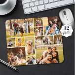 Modern Unique 12 Photo Collage Mouse Mat<br><div class="desc">Create a photo collage mouse pad utilising this easy-to-upload photo collage template featuring 12 pictures in various shapes and sizes, both horizontal and vertical to accommodate a wide variety of photo subjects. Add text as an overlay to personalise with a name or other custom text by clicking EDIT in the...</div>