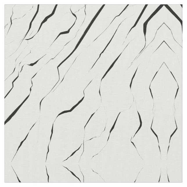 Modern Unique Black White Marble Pattern Fabric (Close Up)