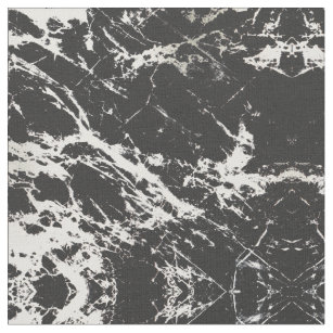Modern Unique Black White Marble Stone Pattern Fabric