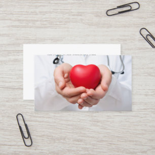 Modern Unique Clean Heart Doctor Medical Business Card