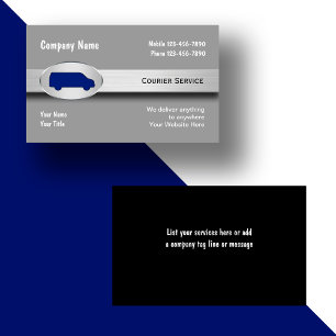 Modern Unique Courier Business Cards