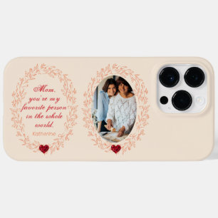 Modern Unique Cute Heart Mum Photo Mothers Day Case-Mate iPhone 14 Pro Max Case
