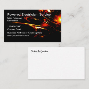 Modern Unique Electrician Business Cards