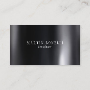 Modern Unique Grey Plain Clean Business Card