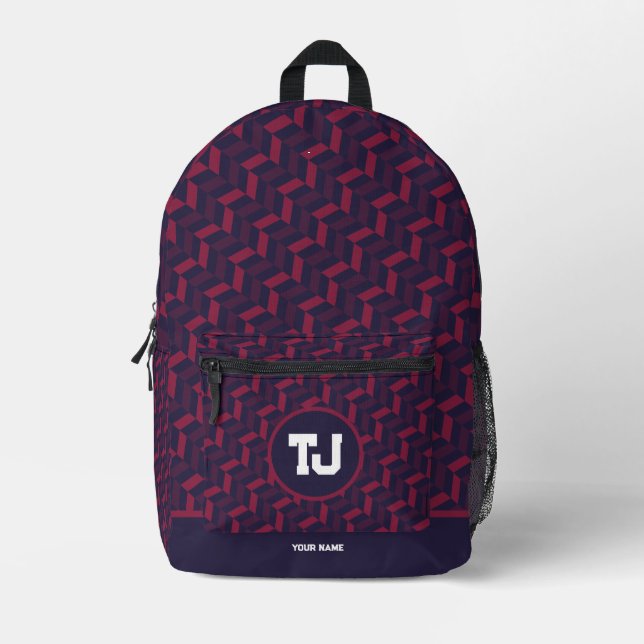Modern Unique High School Pattern Printed Backpack (Front)