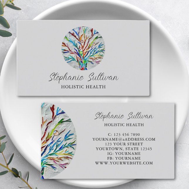 Modern Unique Holistic Health Business Card (Creator Uploaded)