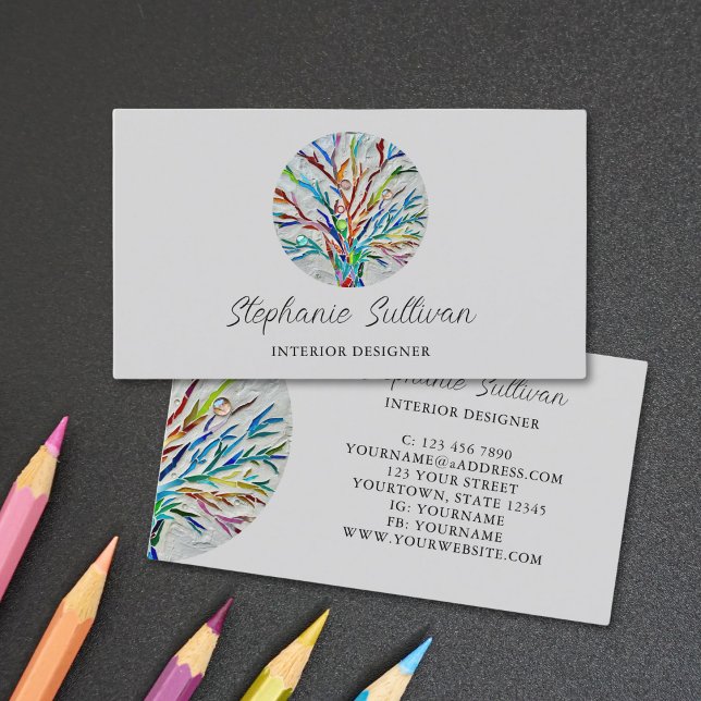 Modern Unique Interior Designer Business Card (Creator Uploaded)
