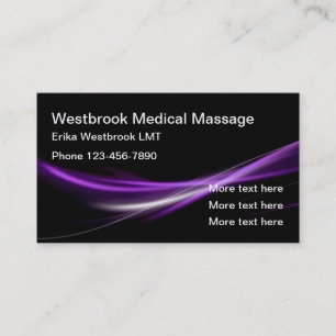 Modern Unique Massage Therapist Business Card