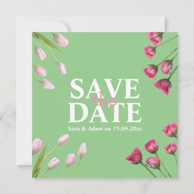 Modern Unique Minimalist Save the date (Front)