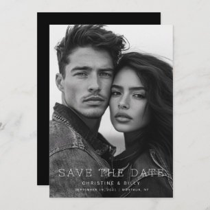 Modern Unique Photo Overlay Wedding Save the Date