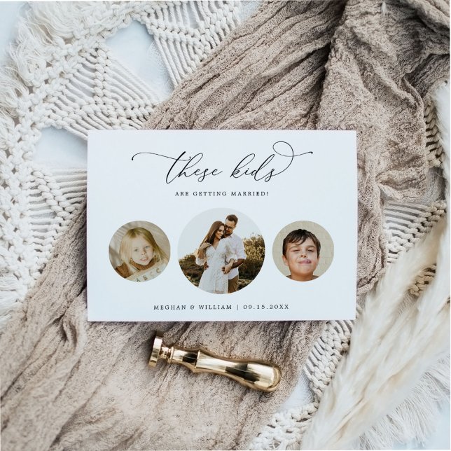 Modern Unique Photo These Kids Wedding Save The Date (Creator Uploaded)