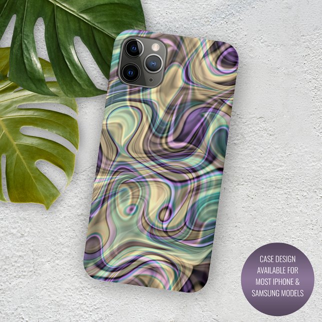 Modern Unique Stylish Marble Swirls Art Motif Case-Mate iPhone Case (Creator Uploaded)
