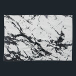 Modern Unique White Black Marble Stone Pattern Tea Towel<br><div class="desc">This modern and unique marble pattern is perfect for the trendy and stylish individual. It features a black marble stone with white veins. It's elegant, contemporary, and fashionable. ***IMPORTANT DESIGN NOTE: For any custom design request such as matching product requests, colour changes, placement changes, or any other change request, please...</div>