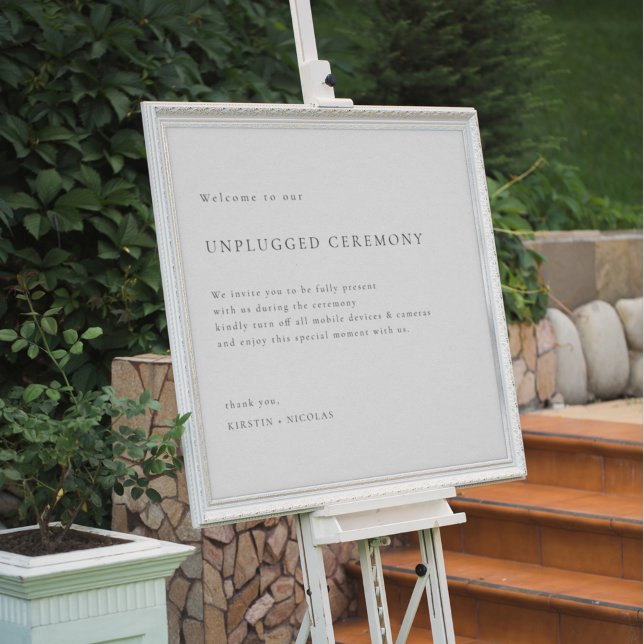 Modern Unplugged Ceremony Wedding Sign (Creator Uploaded)