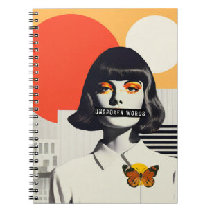 Modern   "Unspoken Words" Notebook Journal