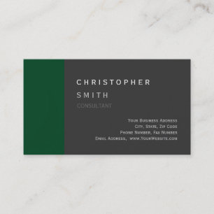 Modern Up Forest Green Grey Standard Business Card