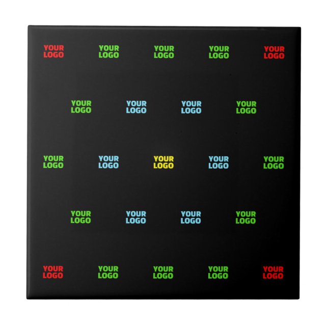 Modern Uploaded Logo or Image Pattern Template  Tile (Front)