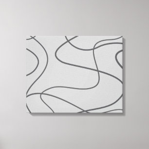 Modern, urban, abstract pattern. Curvy, wavy lines Canvas Print