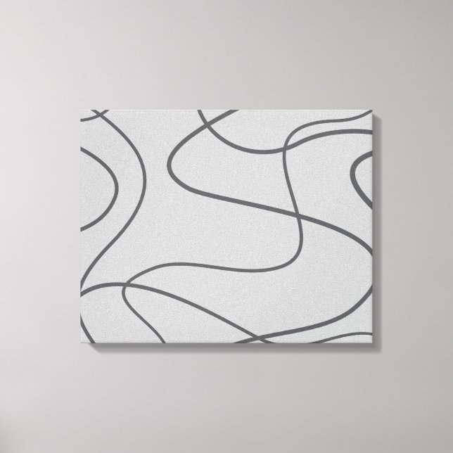 Modern, urban, abstract pattern. Curvy, wavy lines Canvas Print (Front)