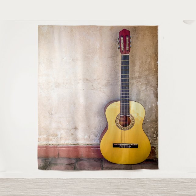 Modern Urban Acoustic Guitar Music Country Tapestry (Front)