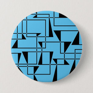 Modern, urban, bold, cool geometric pattern art 7.5 cm round badge