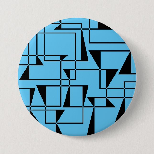 Modern, urban, bold, cool geometric pattern art 7.5 cm round badge (Front)
