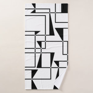 Modern, urban, bold, cool geometric pattern art bath towel