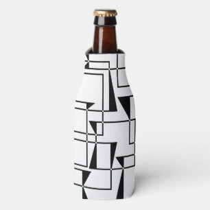 Modern, urban, bold, cool geometric pattern art bottle cooler